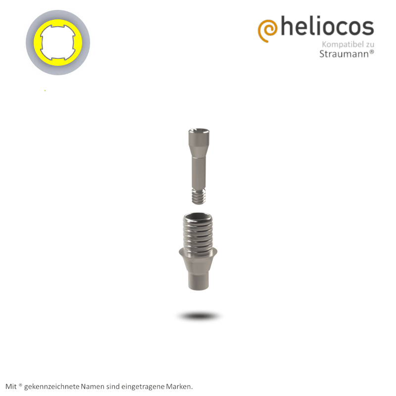 Straumann® Titanbasis Bone Level NC | Höhe: 3,5 mm | ohne Rotationsschutz