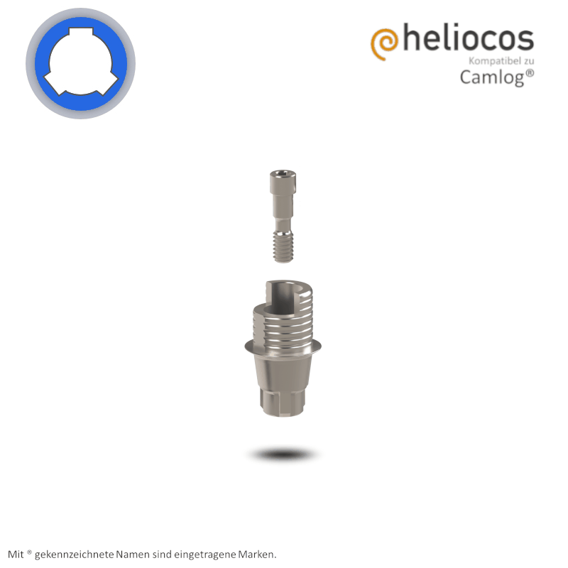 Conelog® Titanbasis Ø 5,0 mm | Höhe: 4,0 mm | mit Rotationsschutz