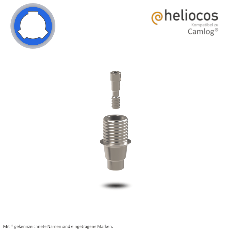 Conelog® Titanbasis Ø 5,0 mm | Höhe: 4,0 mm | ohne Rotationsschutz