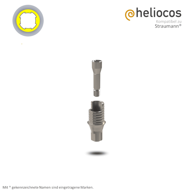 Straumann® Titanbasis Bone Level NC | Höhe: 4,5 mm | mit Rotationsschutz